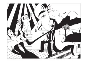 Marie Donin - Le passage - abstrait noir et blanc