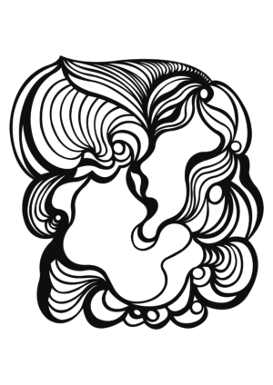 Marie Donin - elles s'aiment - abstrait noir et blanc