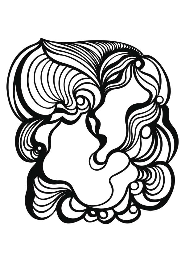 Marie Donin - elles s'aiment - abstrait noir et blanc