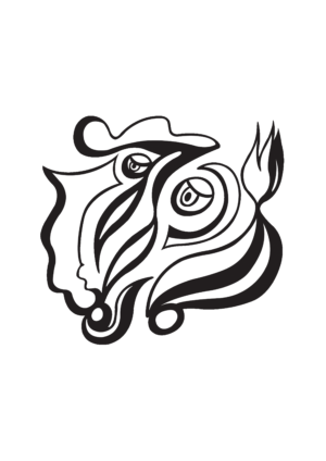 Marie Donin - Corrida - abstrait noir et blanc