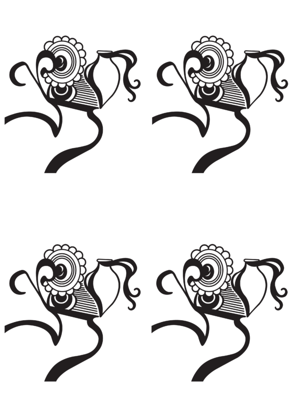 Marie Donin - l'amphore - abstrait noir et blanc