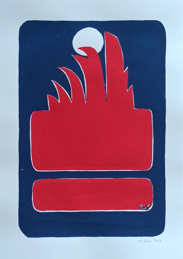 A3 screen print (29.7x42cm) Hand cypress, numbered and signed