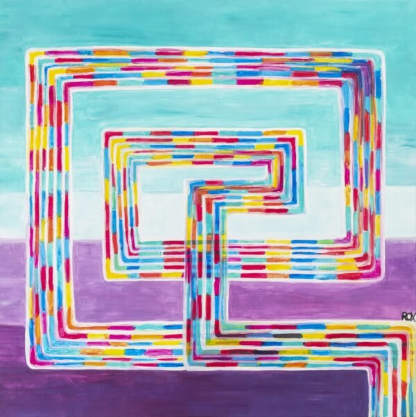 Affluence, acrylique sur toile 80x80cm