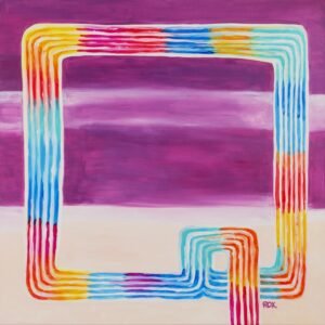 Influx, acrylic on canvas 80x80cm