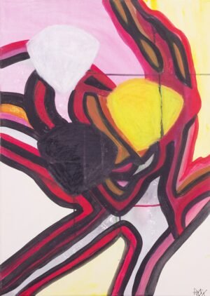 Brain, acrylic, charcoal and chalk on canvas, 50x70cm