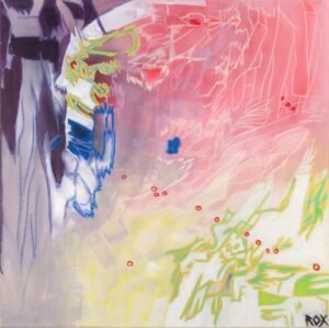 Space, acrylic and dry chalk on canvas, 70x70cm