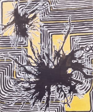 Fluctuation, acrylic and Indian ink on canvas, 46x55cm