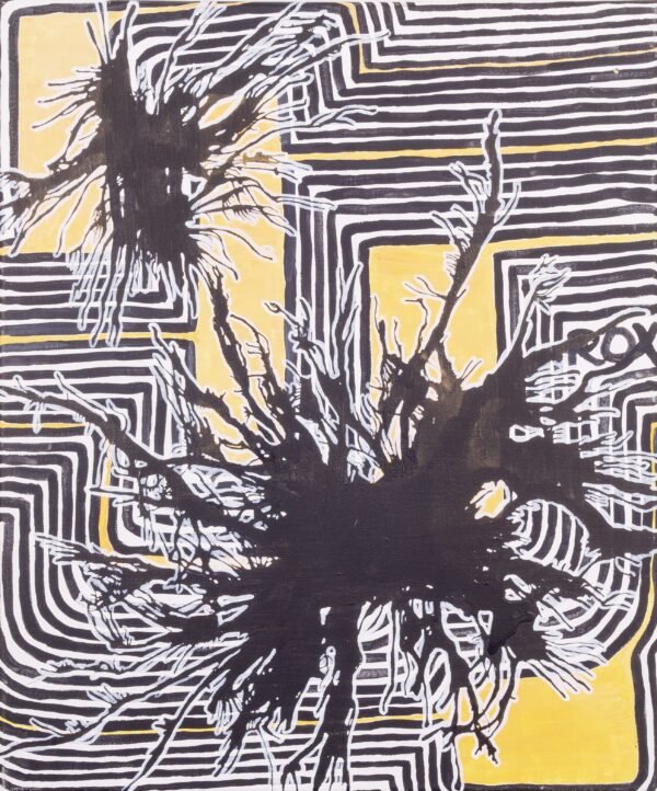 Fluctuation, acrylique et encre de Chine sur toile, 46x55cm