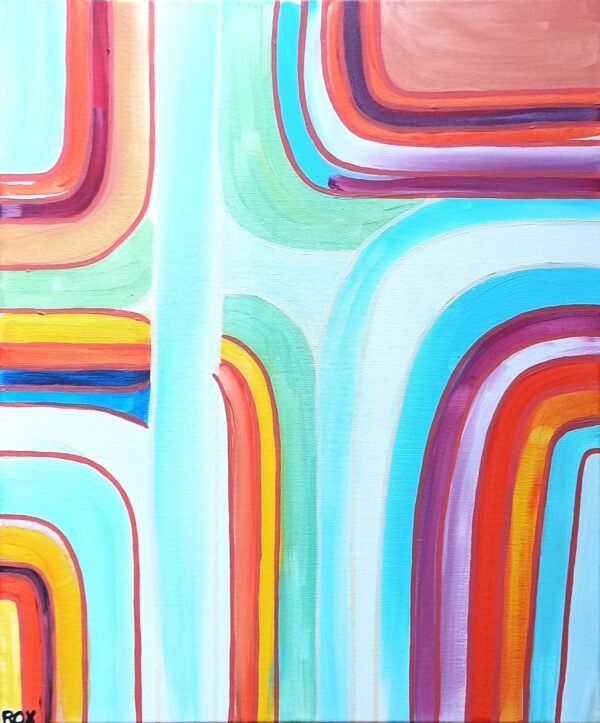 Flux, acrylic on canvas, 46x55cm