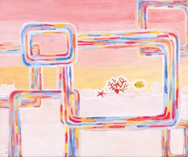 Tide, acrylic and Indian ink on canvas