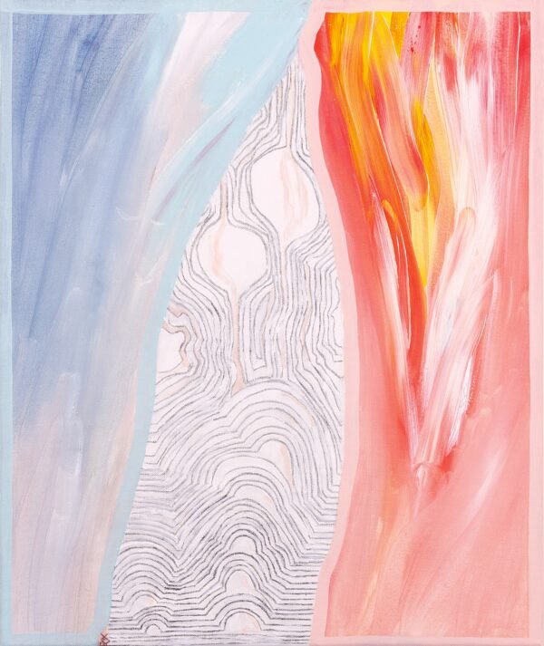 Matrice, acrylique et crayon noir sur toile, 46x55cm