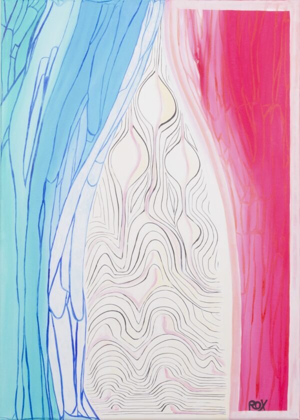 Matrice II, acrylique et encre de Chine sur toile, 50x70cm