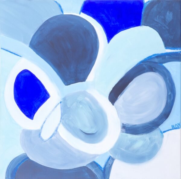 Galet Bleue, acrylic on canvas, 60x60cm