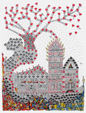 The Narrow House - Art print in limited series, numbered and signed, on Hahnemühle fine art paper 290 gr - 21x29.7 cm