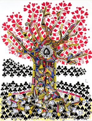 Under the Flamboyant - Art print in limited series, numbered and signed, on Hahnemühle fine art paper 290 gr - 21x29.7 cm