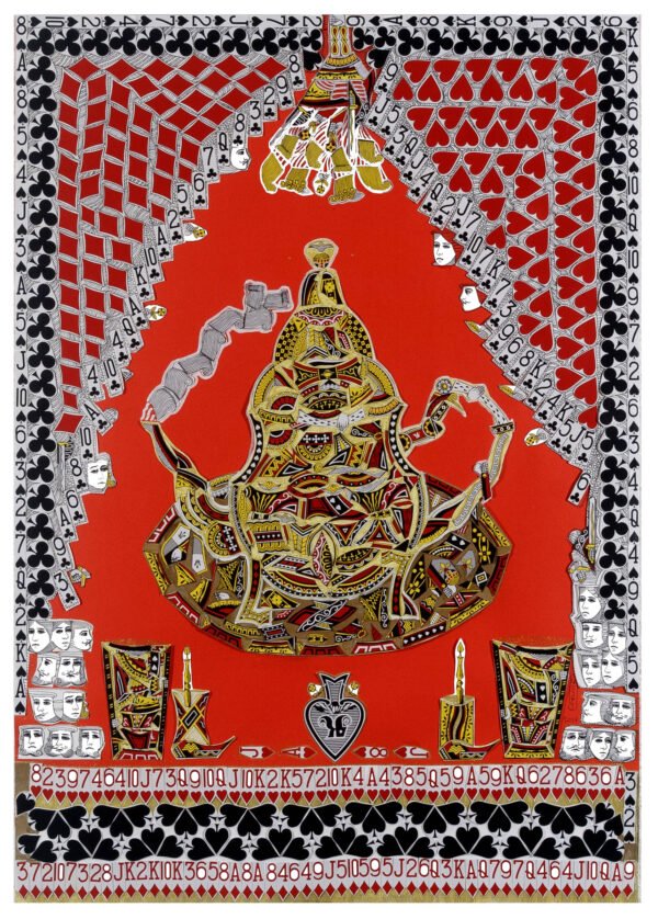 Châteaux de Cartes - série complètes de 12 œuvres dont 1 triptyque, numérotée et signée, sur papier fine art Hahnemühle 290 gr - 21x29,7 cm (x14)