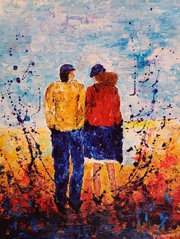 Couple en Promenade à la campagne