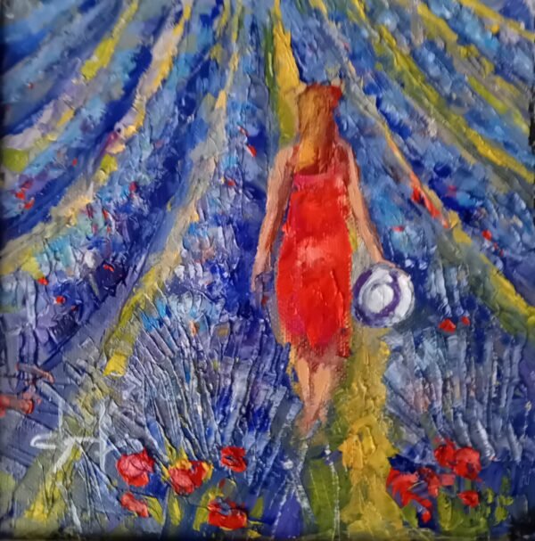 Young girl in lavender