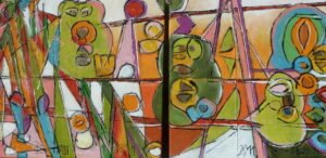 “The abandoned family of bear cubs” diptych