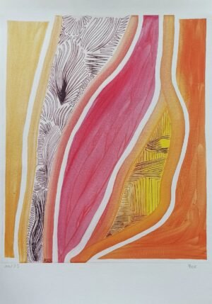 Eruption Art Print A3 (29.7x42cm), dated and signed