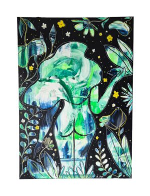 femme nue de dos dans la nature