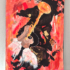 peinture acrylique sur châssis musicien