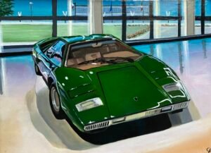 Peinture sur toile de Phi-Artiste-Peintre montrant une voiture